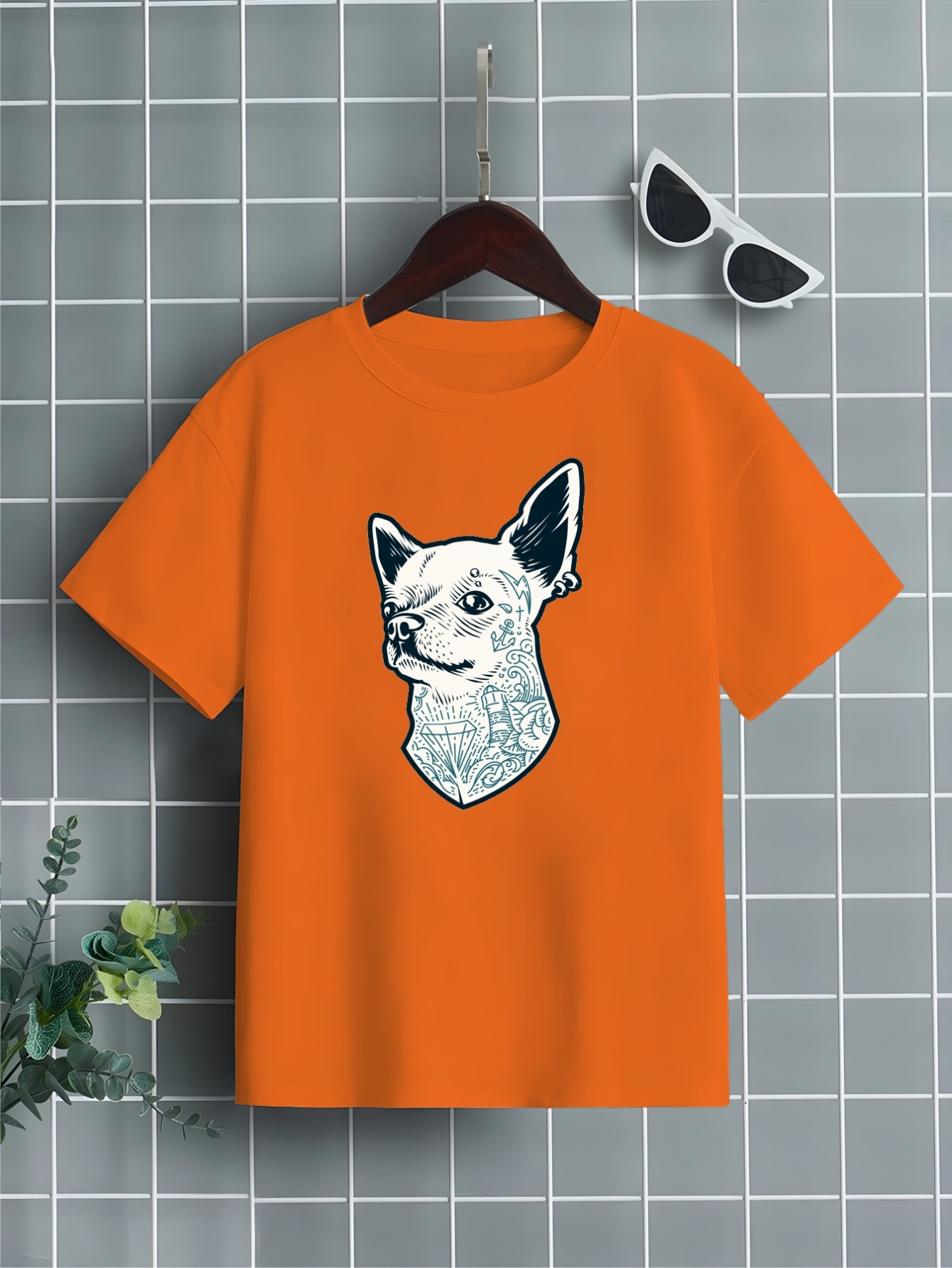 Stylish Dog Print Boys Creative T shirt Casual Lightweight Temu Australia