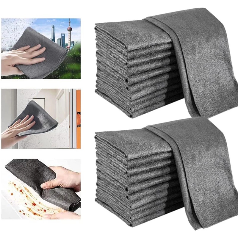 4/6/8pcs Fish Scale Wipe Cloth Microfiber Cleaning Cloths Glass