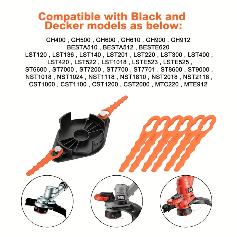 Eater Bladed Head, Compatible With Black Decker Gh900 Gh600 Lst522