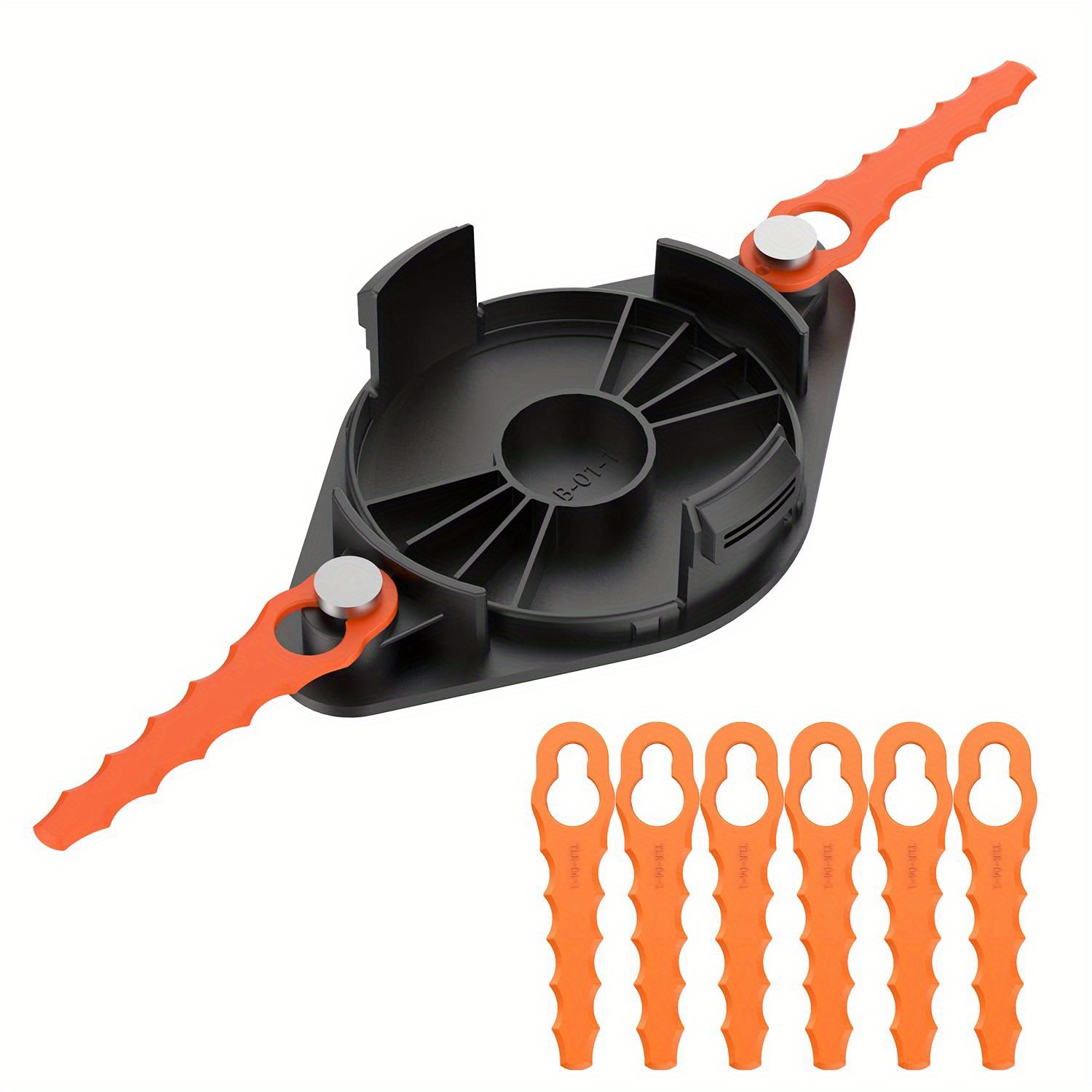  RISELION Weed Eater Bladed Head,Compatible with Black Decker  GH900 GH600 LST522 LCC140，Can Replace AF1003ZP，AF-100-32P Replacement  spools.（1 Trimmer Head+10 Replacement Blades） : Patio, Lawn & Garden