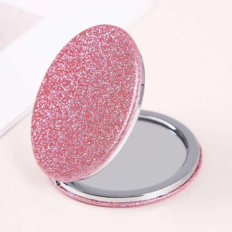 Compact Pocket Mirror Small Mirror For Purse With Glitter - Temu