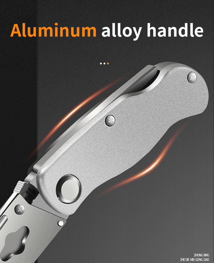 Utility Knife Heavy Duty All Steel Thickened Folding - Temu