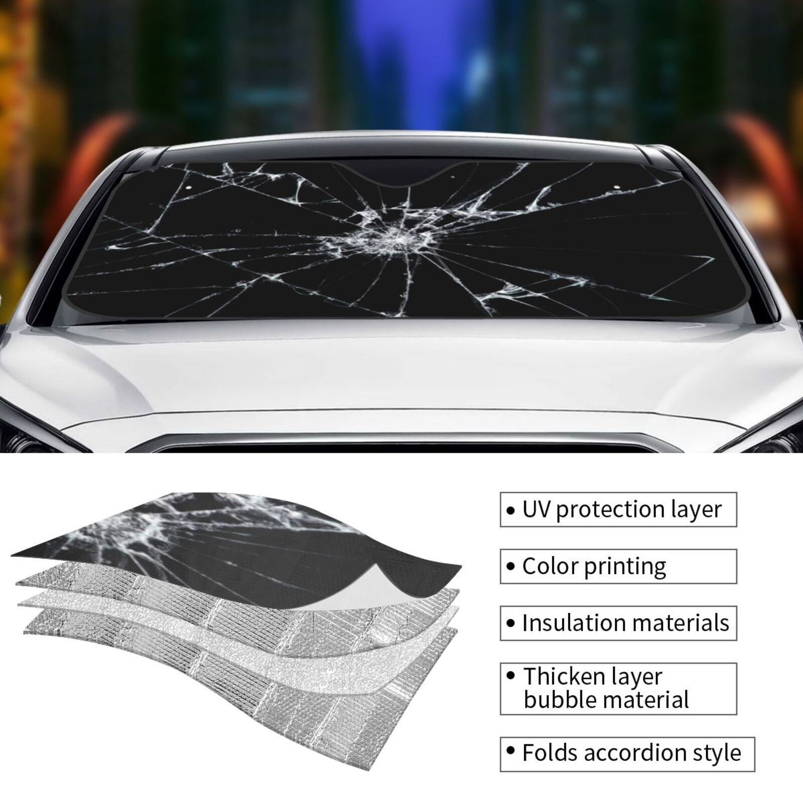 EcoNour Parasol para ventana de caravana | Cubierta plegable para ventana  de puerta de remolque para protección total UV | Parasol de ventana de