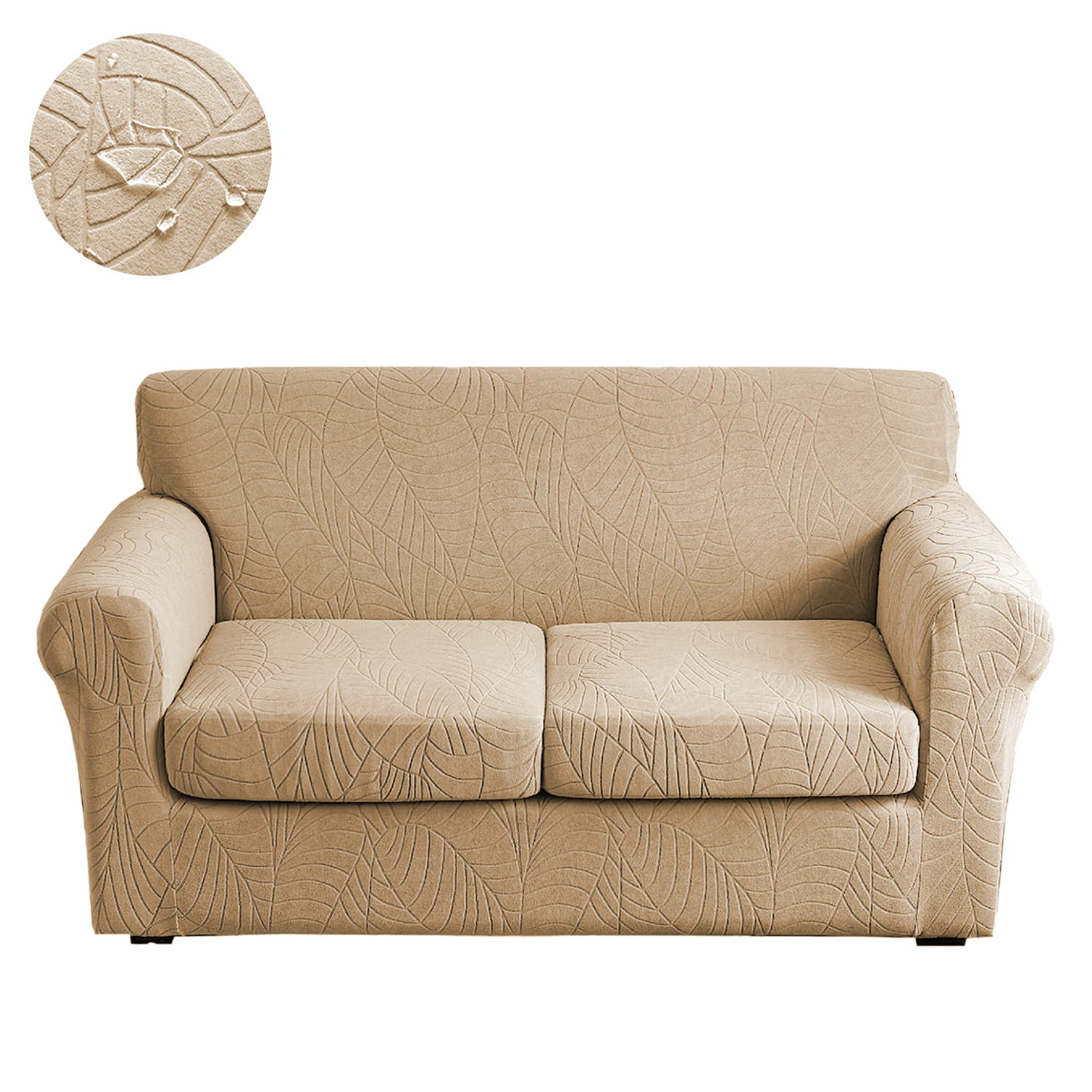  Stretch Loveseat Slipcover 1-Piece Jacquard Spandex