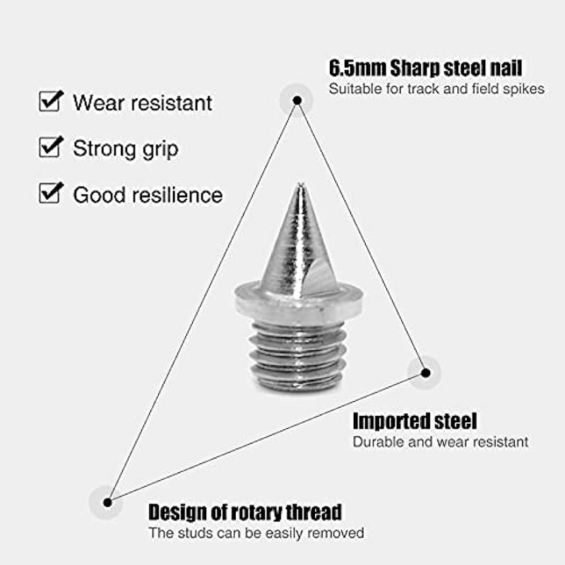 Pointes en Acier Inoxydable pour Chaussures de Piste, Pointes de Rechange  pour