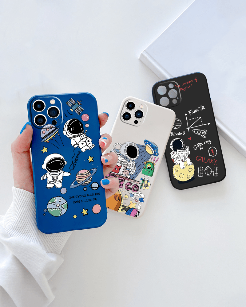 Cases Anime Astronaut Graphic Phone Case Iphone 11 14 13 12 - Temu