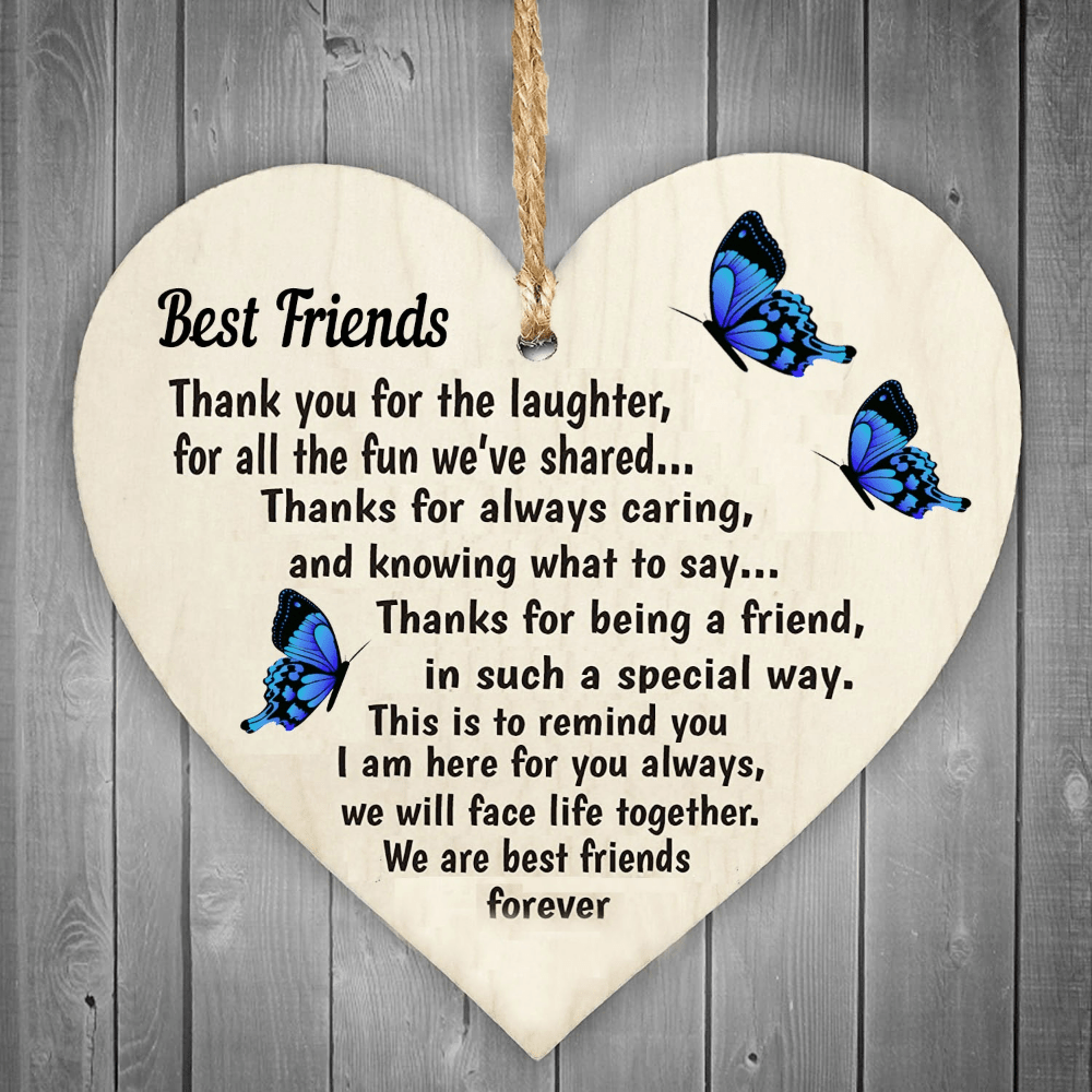 Special Thank You Best Friend Gifts Heart Hanging Sign Friendship Gifts