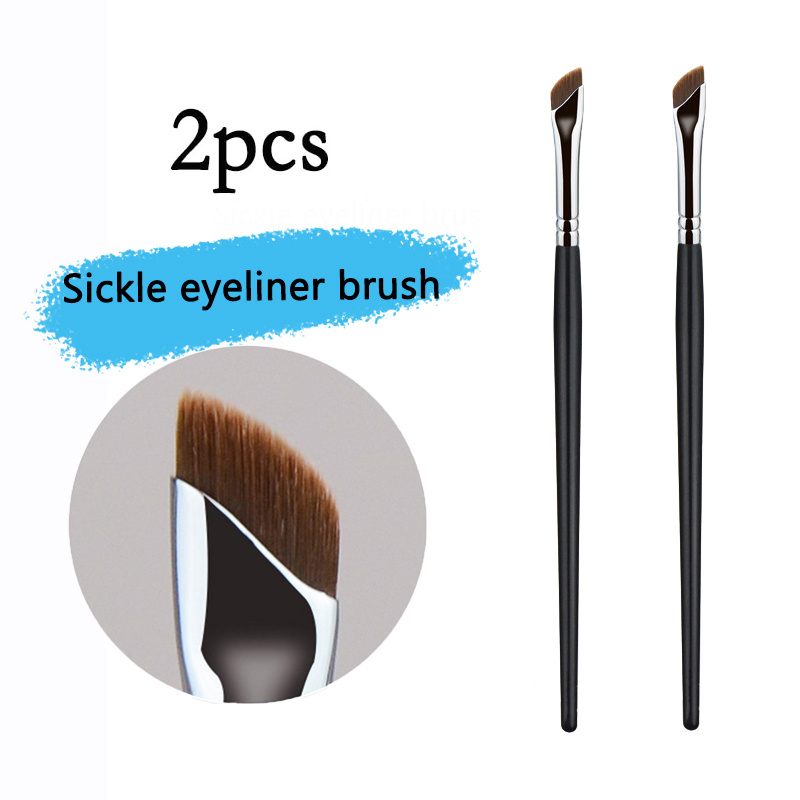 1/2/3/5pcs Pennello Eyeliner A Falce Pennello Trucco A Bordo - Temu Italy