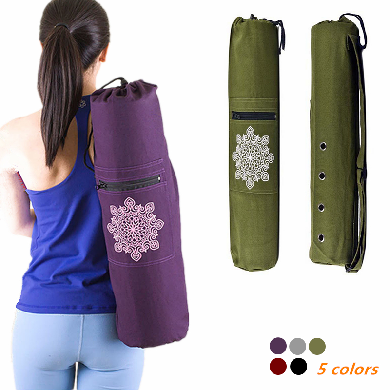 Embroidered Yoga Mat Carrier Bolster Bag — Discovered