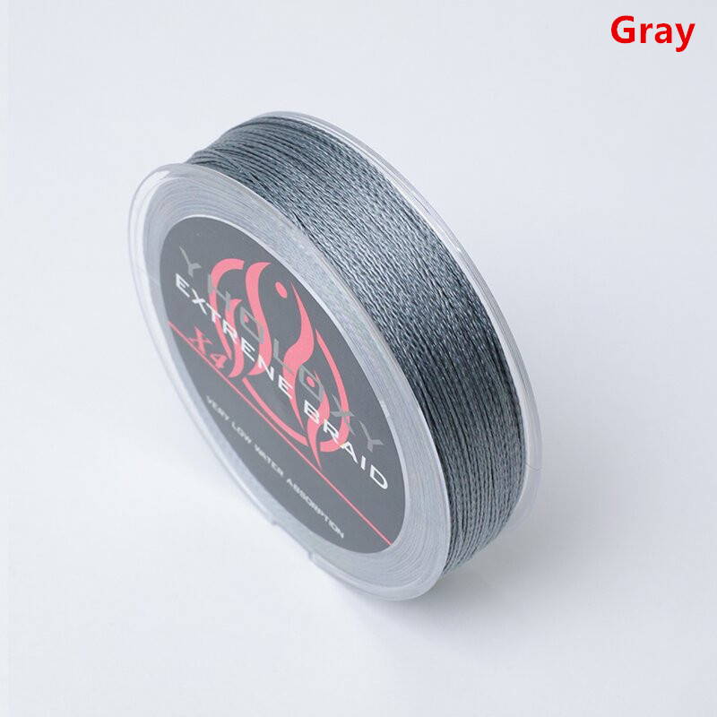 Japan Quality Grey Color 100m Super Strong 4 Strands PE Braided