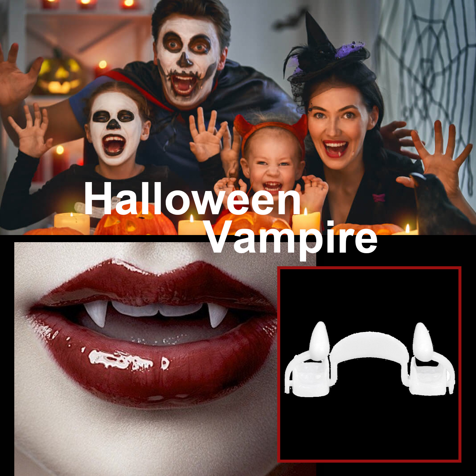  Vampire Tooth - Vampire Teeth Kids Halloween Denture