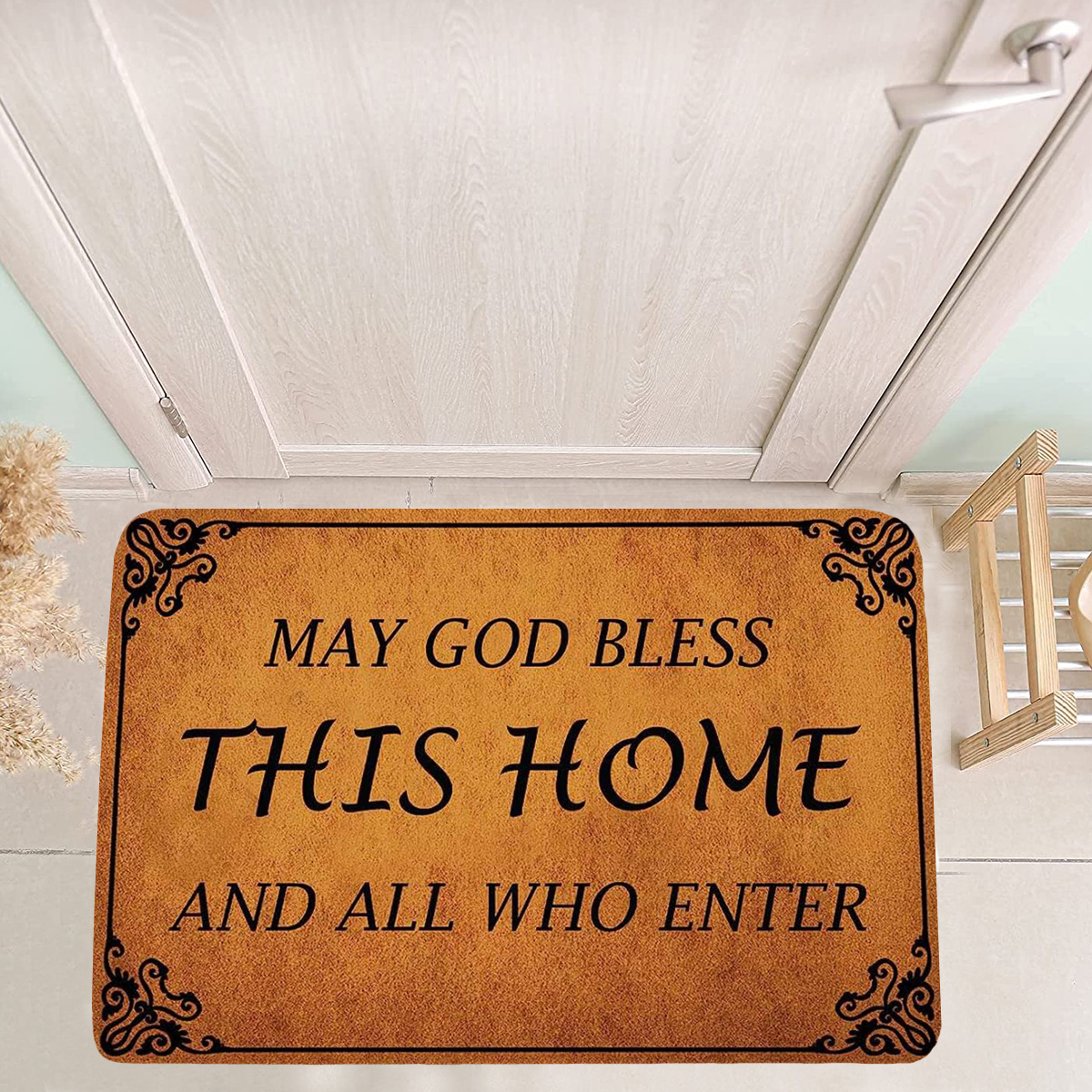 God Bless This Home Door Mat