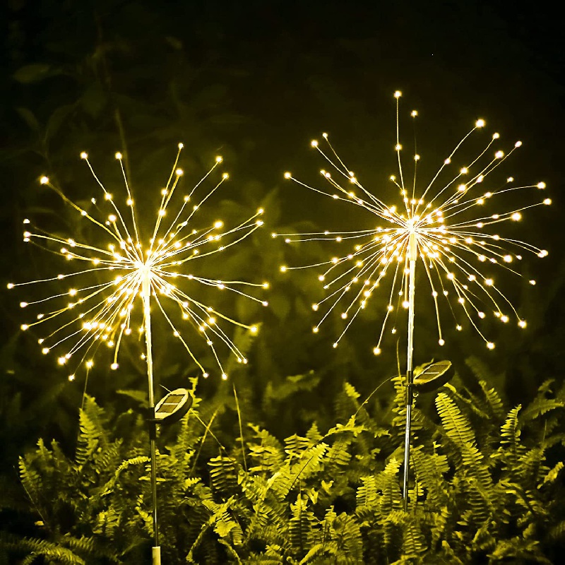 2 Confezioni Luci Solari Fuochi D'artificio A Led Lampada A - Temu Italy