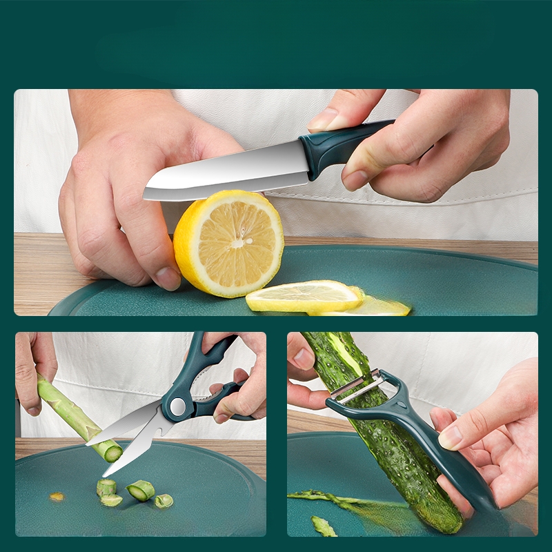 1pc Multifunction Fruit Peeler, Green PP Portable Fruit Zester For Kitchen