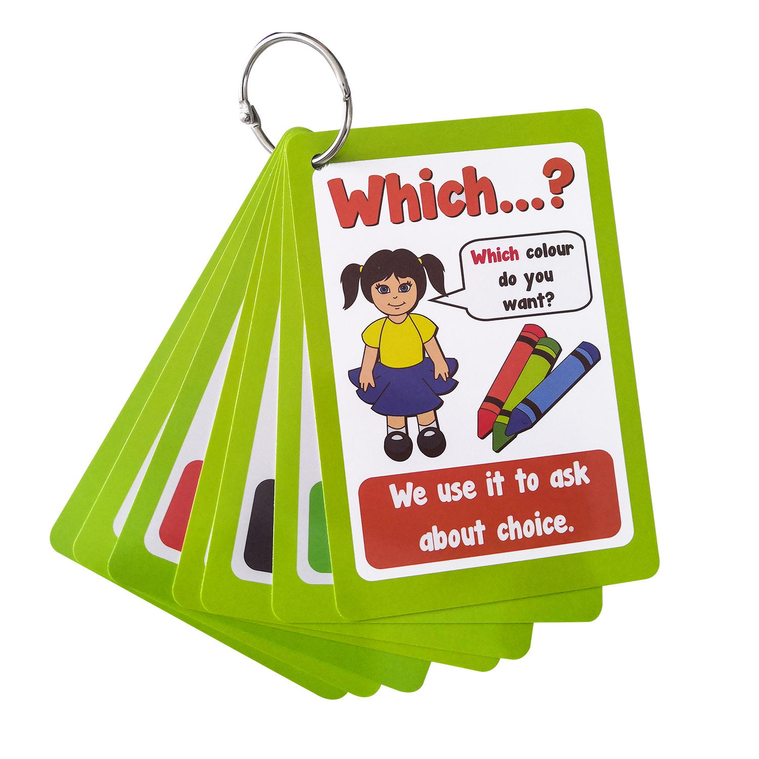 12 Groups Question Words Flashcards Learning Card English Educational Pocket Cards Pre-kindergarten School Supplies