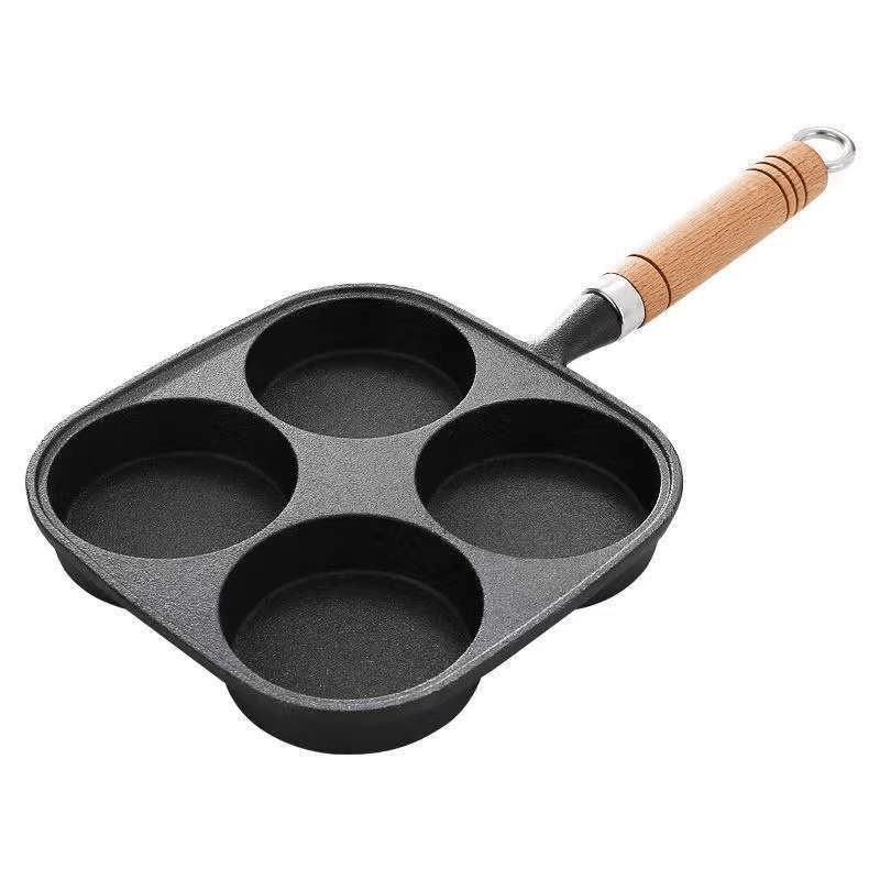 Non Stick Pot Cast Iron Four Hole Fried Eggs Stir Fried - Temu