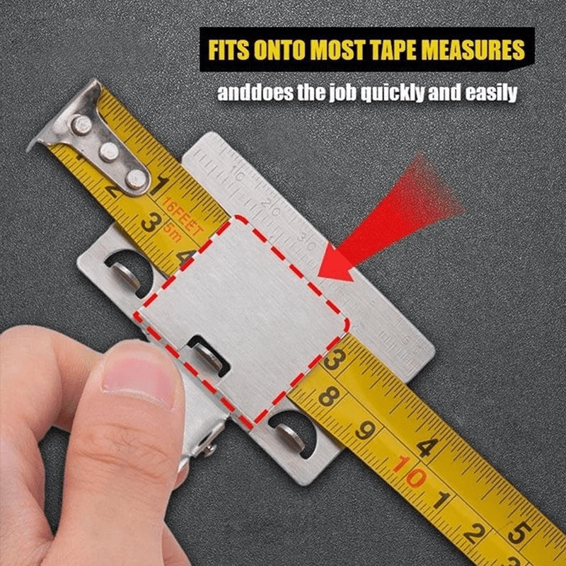 1PC Stainless Steel Measuring Tape Clip Corner Angle Measure Clip Holder  Measuring Tape Clip Tape Measure Detector Location Clip Clamp