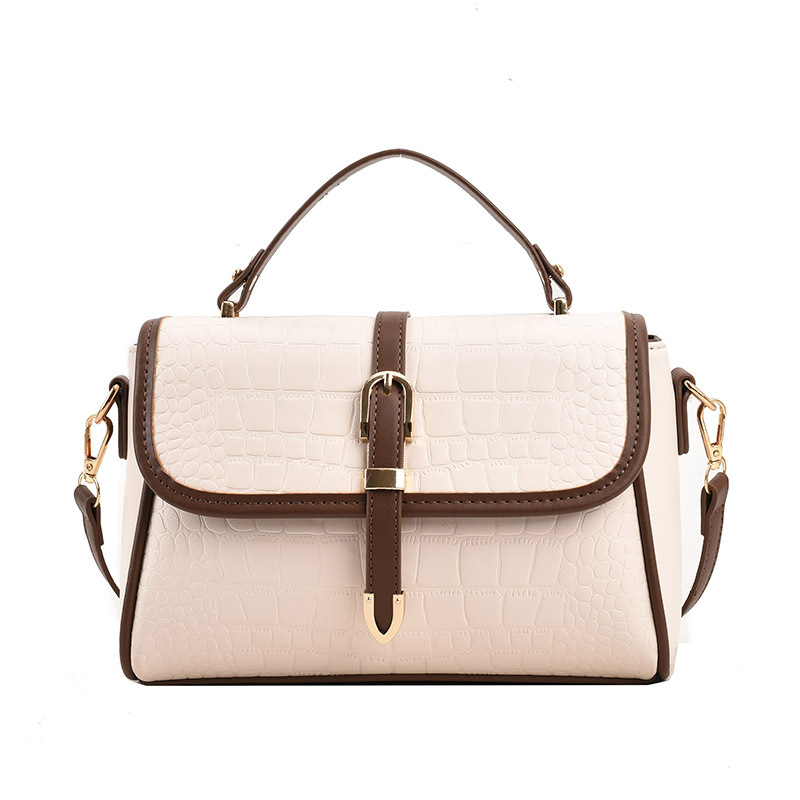 Crocodile Pattern Crossbody Bag Vintage Handbag & Shoulder Purse