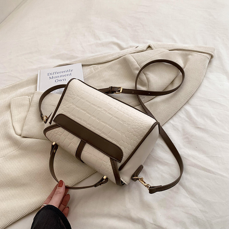 Crocodile Pattern Crossbody Bag Vintage Handbag & Shoulder Purse