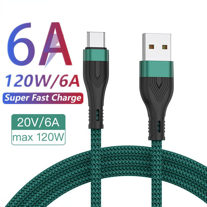 Cable USB tipo C 3A de carga rápida de 6 pies, paquete de 4 cables USB A a  USB C, cable de carga de teléfono trenzado de nailon para Samsung Galaxy