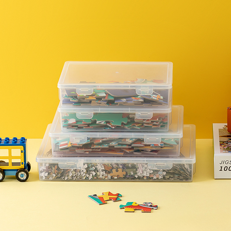 Transparent Puzzle Storage Box Multi functional Children - Temu