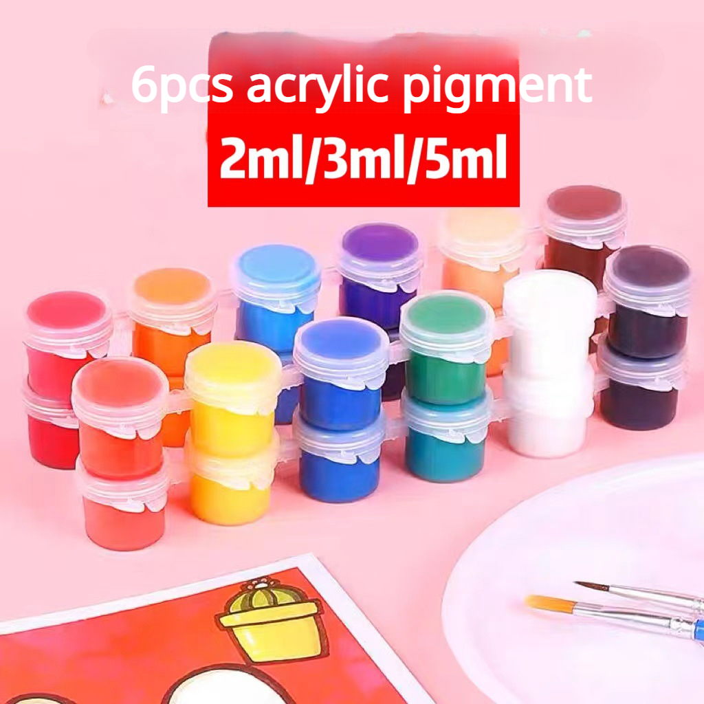 5ml/0.17oz Large Empty Paint Pots with Lids, Easy Open Acrylic Paint  Container Paint Strips for Kids Classroom School Painting Art Supplies(Does  not contain pigment)