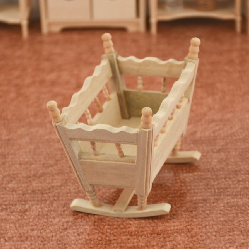 homemade wooden baby cradle