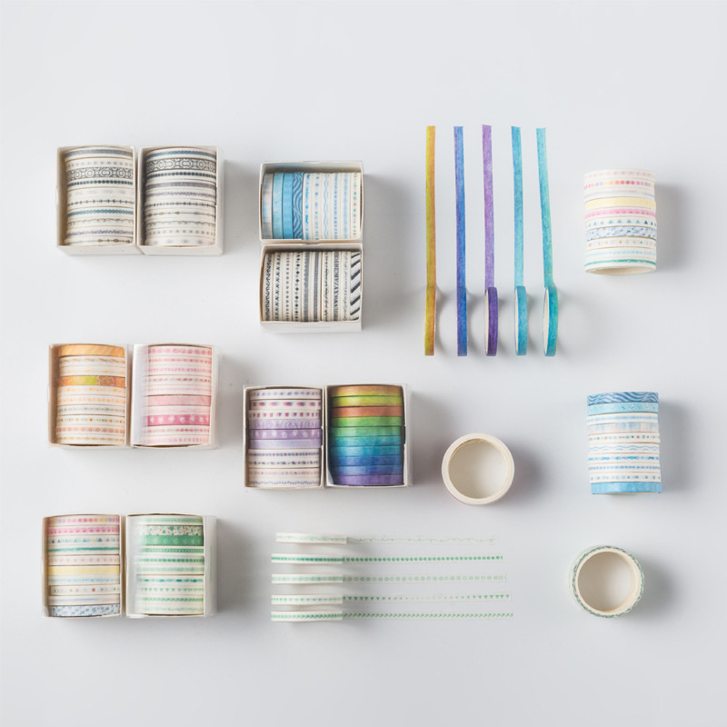 10 Rolls Flushing Series Washi Tape Student Journal Sticker Set