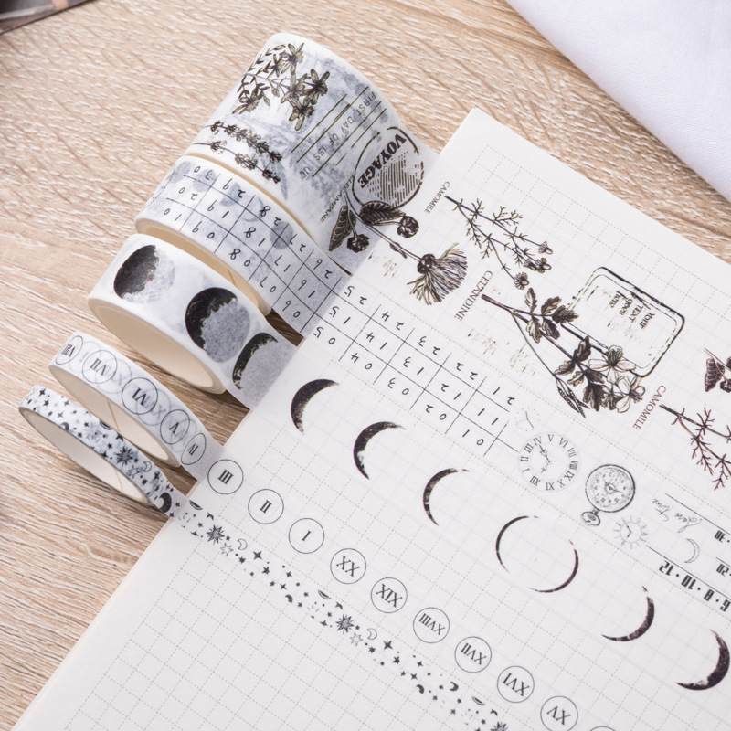 10 Rolls Flushing Series Washi Tape Student Journal Sticker Set