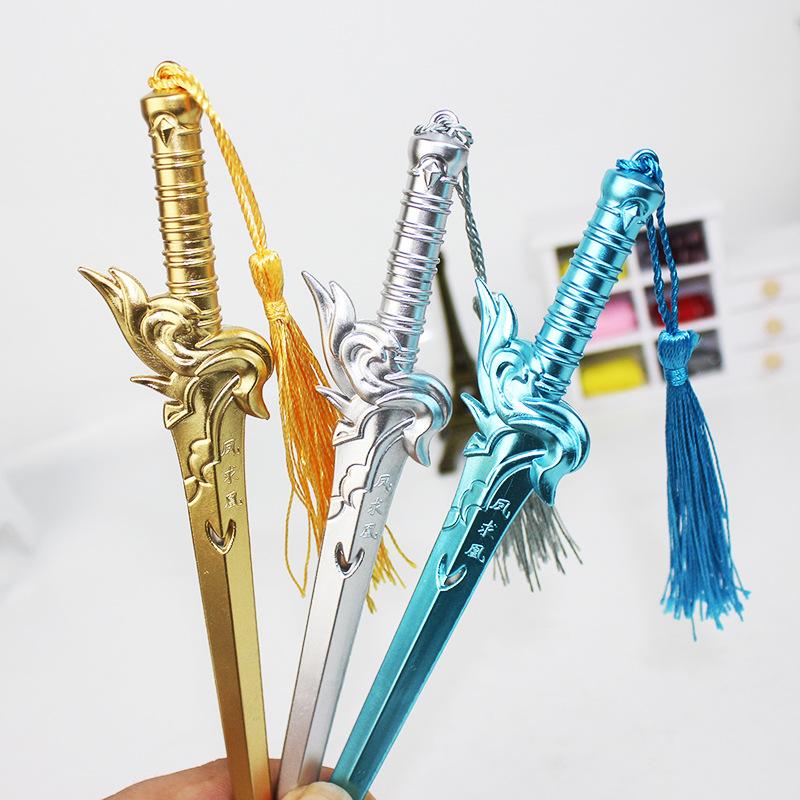 Creative Sword Neutral Pen Long Sword Tassel Black Core - Temu