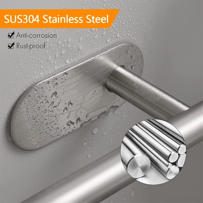 30cm large Self Adhesive Wall Mounted Stainless Steel Toilet Paper