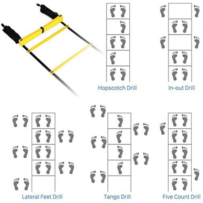 Flexibilité Agilité Échelle Nylon Strap Jumping Ladder Vitesse Formation  Fitness Escalier Échelle Football Formation Échelle d'énergie