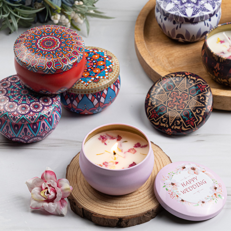 Scented Candles Dried Flower Candles Wedding Home Decoration Bedroom Floral  Candles Smokeless Handmade DIY Candles