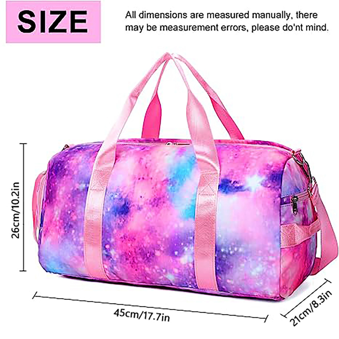 Travel Duffle Bag for Kids Girls Unicorn Weekender Bag Overnight Bag for  Girls Water Resistant Sports Gym Bag with Shoe Compartment Wet Pocket