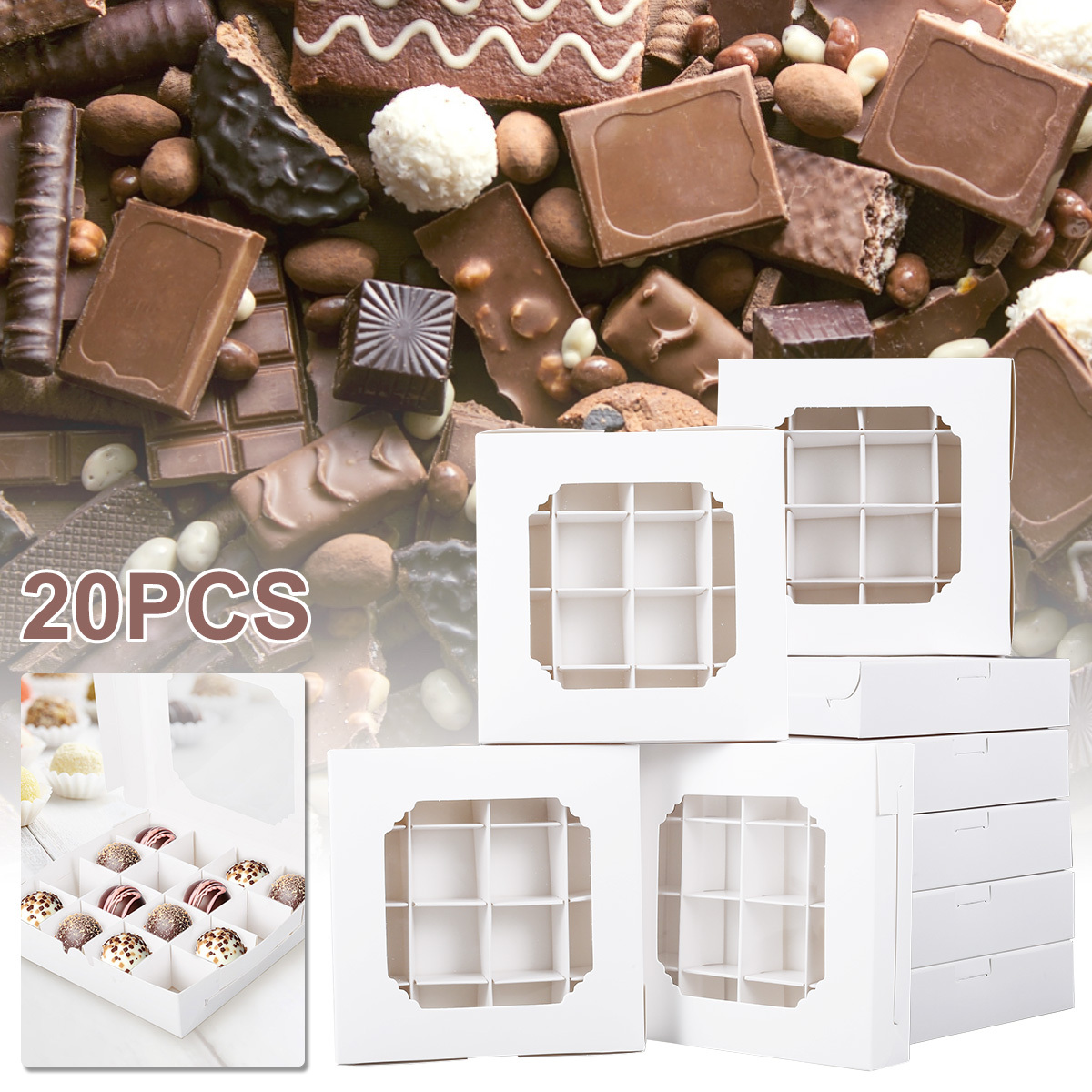 Plastic Clear Chocolate Boxes Truffle Boxes Packaging 2 - Temu Canada