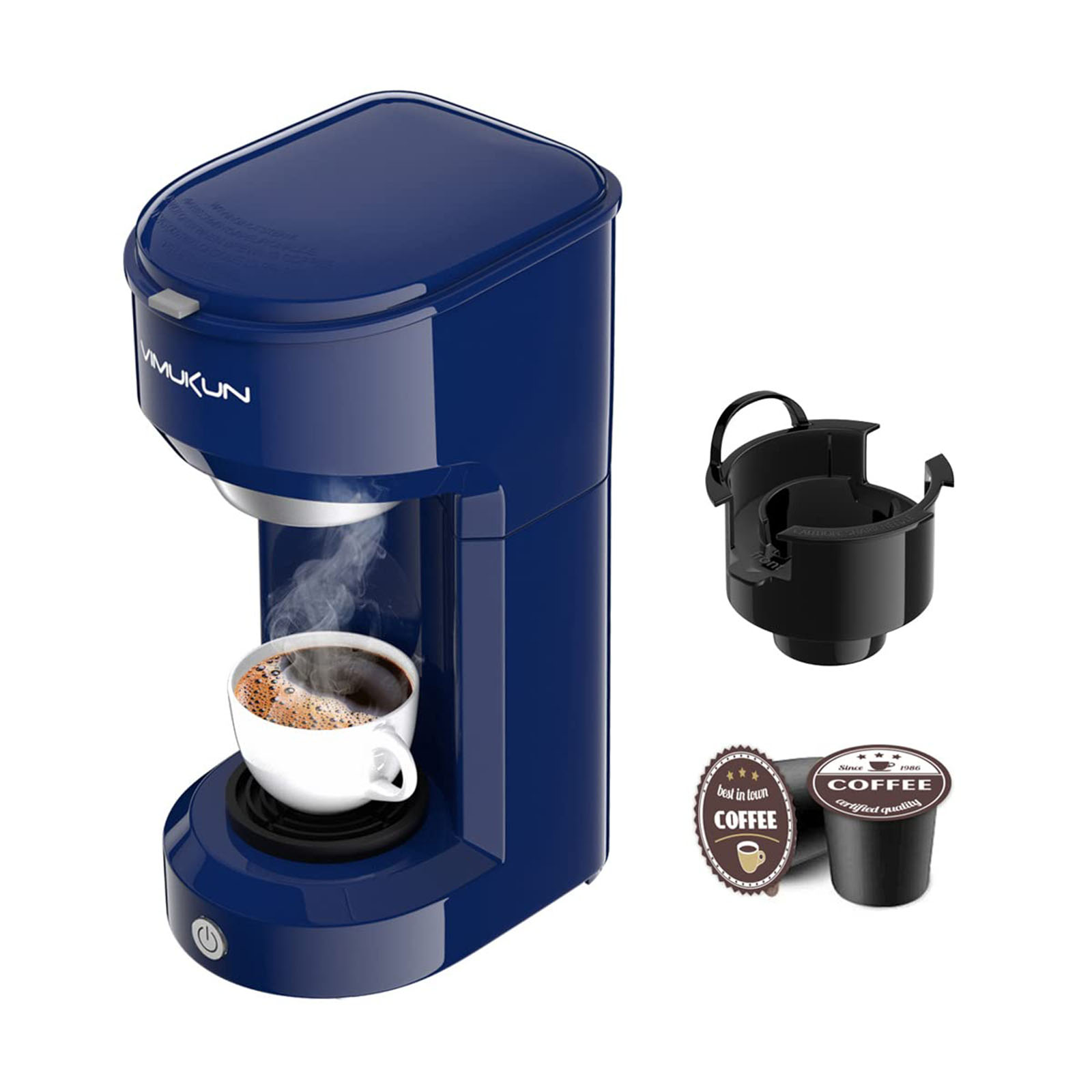 Mixpresso Cafetera de una sola taza, cafetera personal de una sola porción,  compatible con tazas individuales, tecnología de preparación rápida