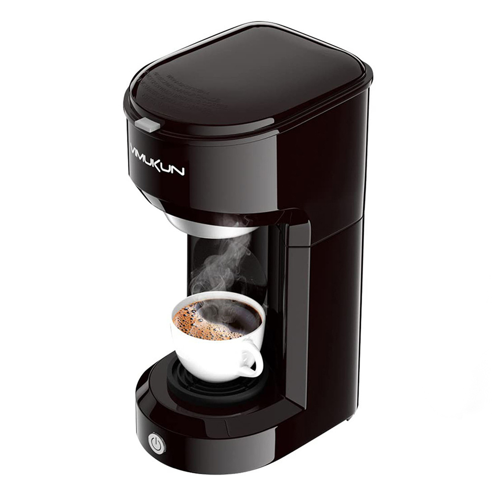 Single Serve Coffee Maker Dual Brew K Cup Capsule Ground Coffee Compact  Design