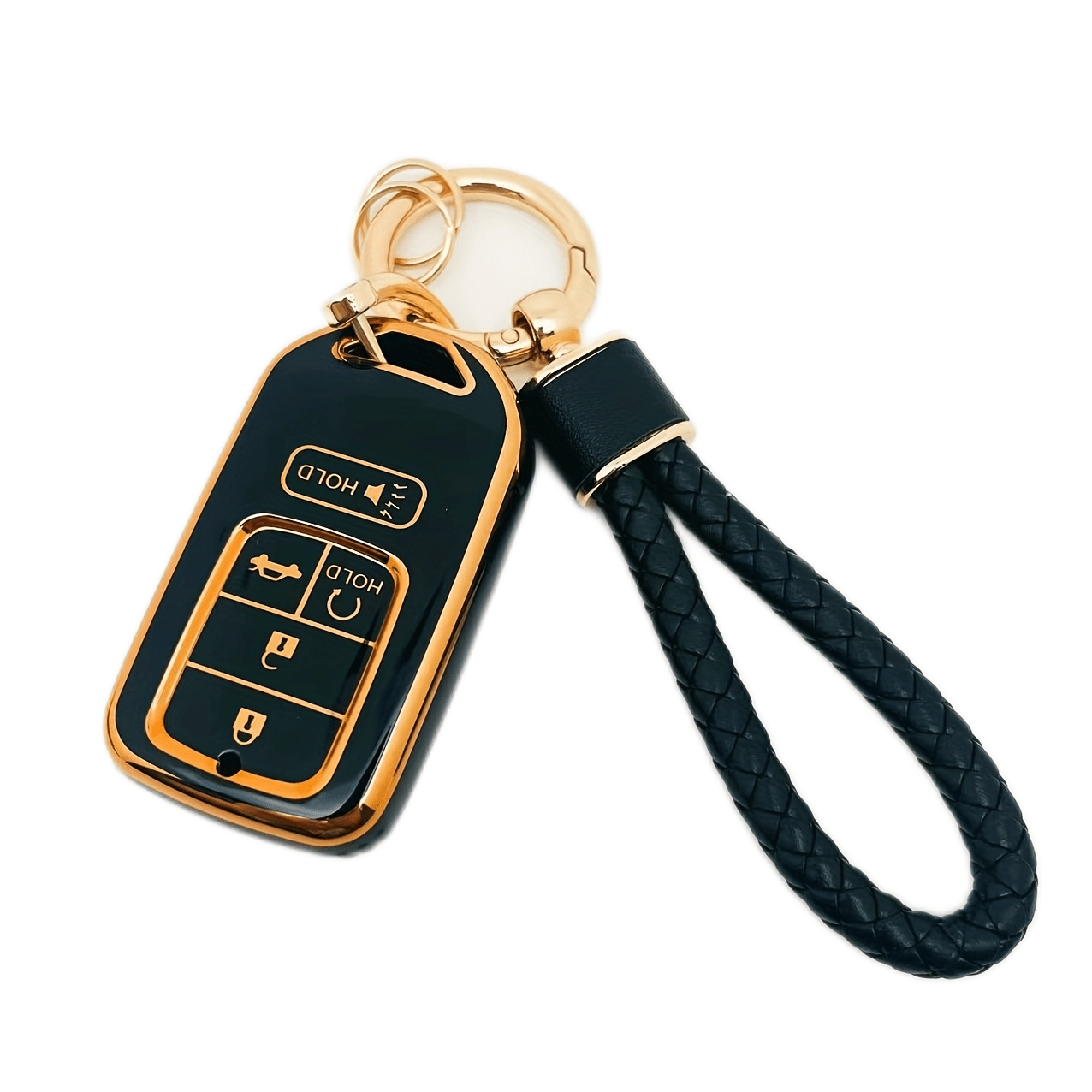 Key Fob Cover With Pu Leather Keychain For Grand Cherokee 200 300 Journey  Smart Key - Temu Bahrain