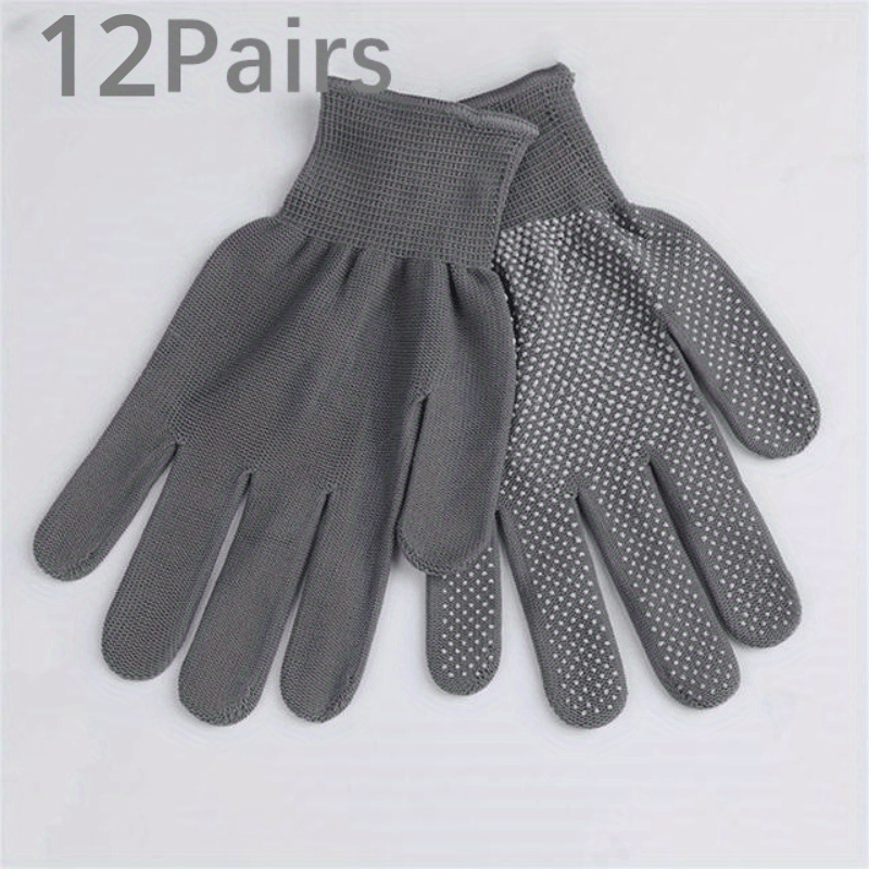 12 Pairs Of Thin Work Gloves Lightweight Breathable Pu - Temu