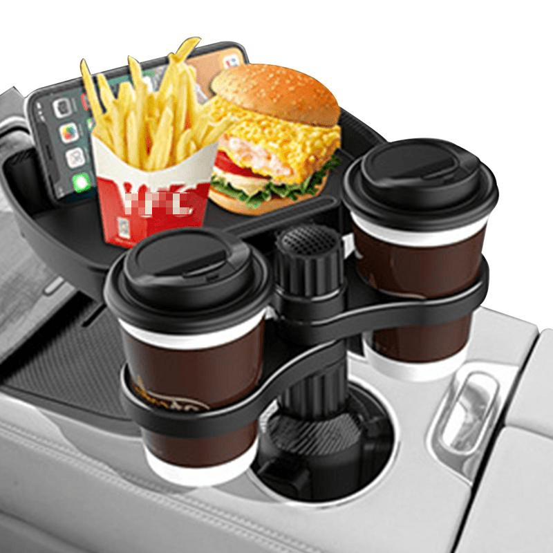 1pc, Car Cup Holder Tray Car Tray Table Passenger Seat 360 Degree  Adjustable Telescopic Anti-Slip Car Tray Dining Portable Car