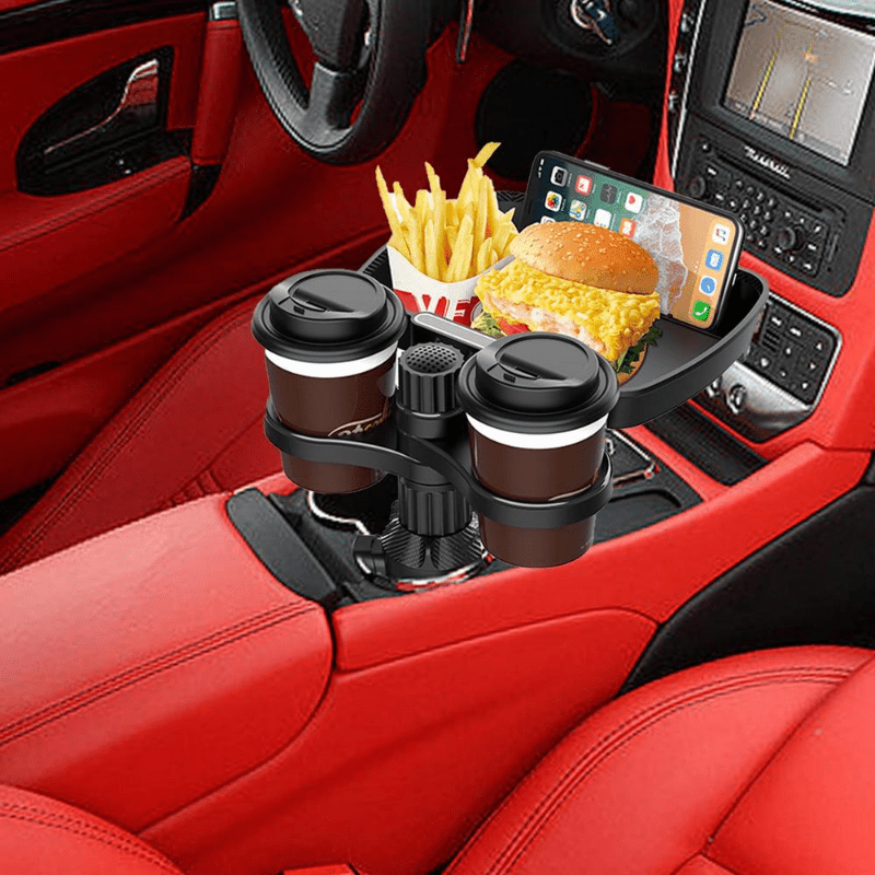 Auto-Getränkehalter-Tablett mit drehbarer Basis, 360 Grad verstellbar, Auto-Getränkehalter,  Essenstablett, organisierter Getränkehalter für Autozubehör - AliExpress