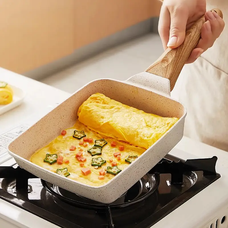 1pc, Japanese Omelette Pan (5.9''x7.08''), Cast Iron Tamagoyaki Egg Pan,  Rectangle Tamago Pan, Small Frying Pan, Kitchen Utensils, Kitchen Gadgets,  Ki
