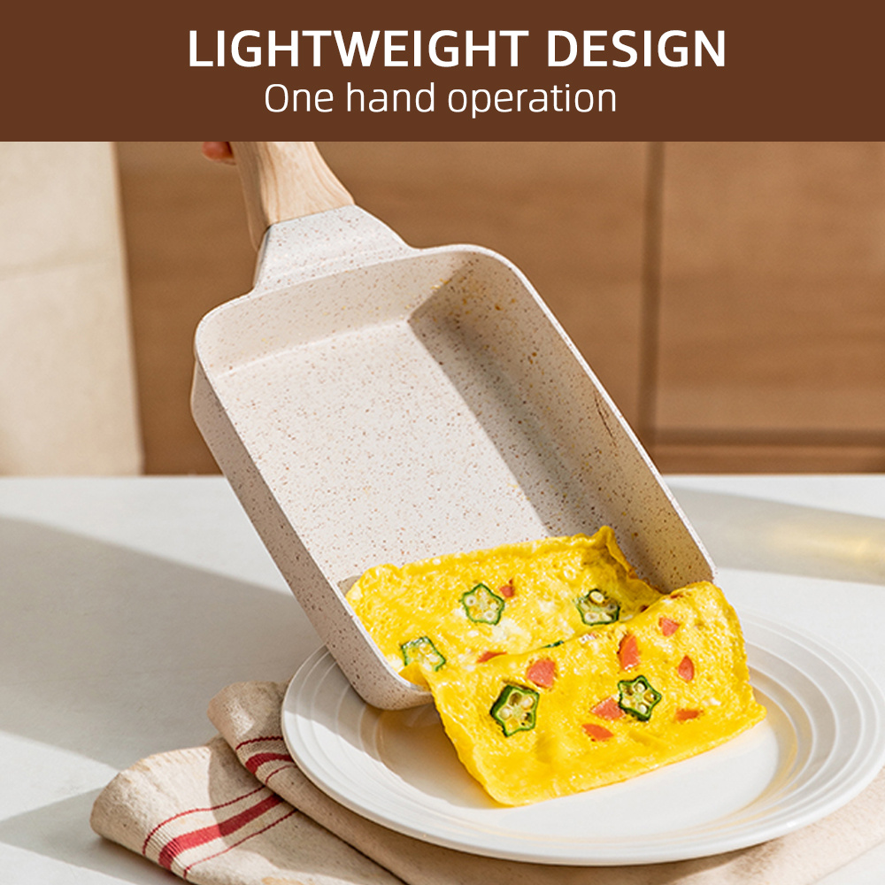 Japanese Omelette Pan, With Heat Resistant Handle, Non-stick Tamagoyaki Pan,  Square Egg Frying Pan, Daily Cookware, Kitchen Gadgets, Kitchen Stuff,  Kitchen Accessories, Home Kitchen Items - Temu Italy