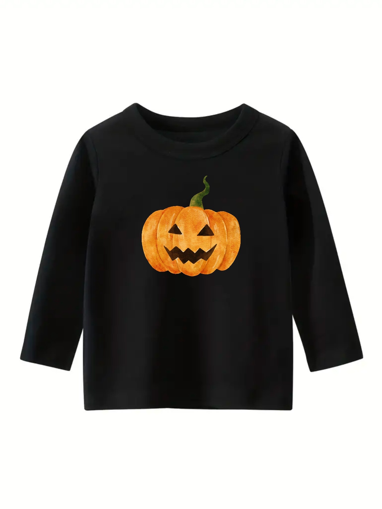 Boys Halloween Long Sleeve Pumpkin Graphic Tee