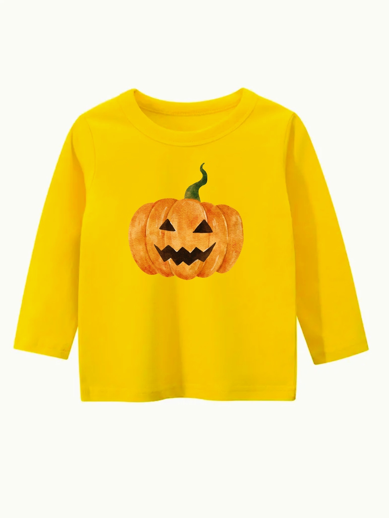 Boys Halloween Long Sleeve Pumpkin Graphic Tee