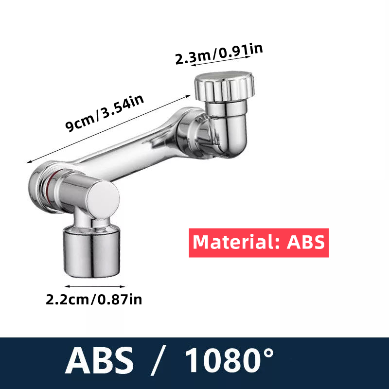 Aérateur d'extension de robinet pivotant 2 pièces 1080 °, robinet de