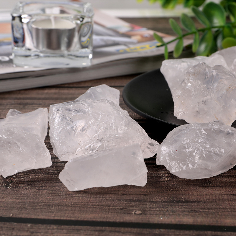 Adornos de bola de cristal blanco natural para sala de estar, porche,  decoración de la habitación de la fiebre Reiki (color: 5.1 in)