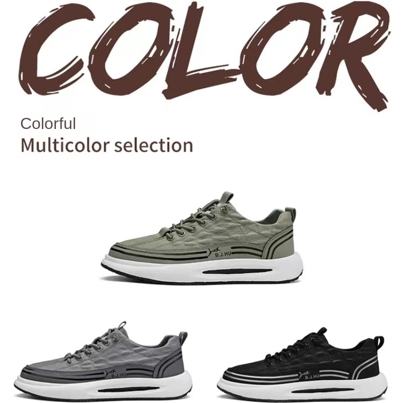 Men's Lace up Sneakers Comfortable Canvas Shoes