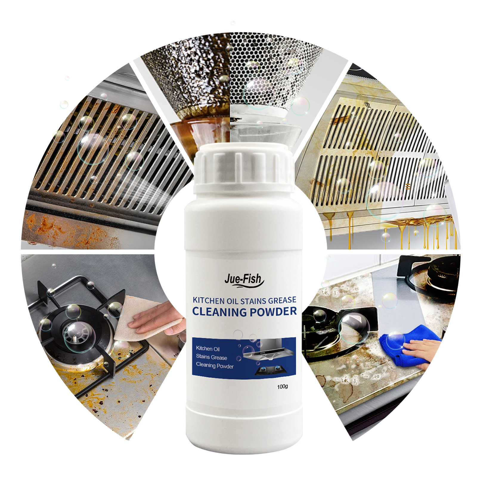 Kitchen Heavy Cleaning Powder - Stove Rust Dirt Cleaner