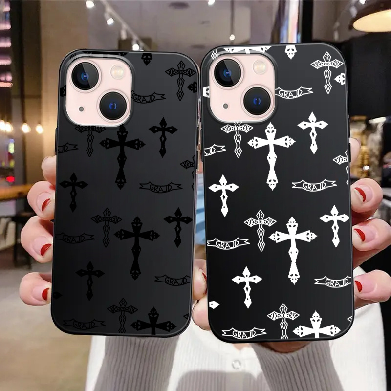 Stylish Cross Pattern Phone Case For Iphone 14/13/12/11/xr/xs/7